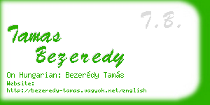tamas bezeredy business card